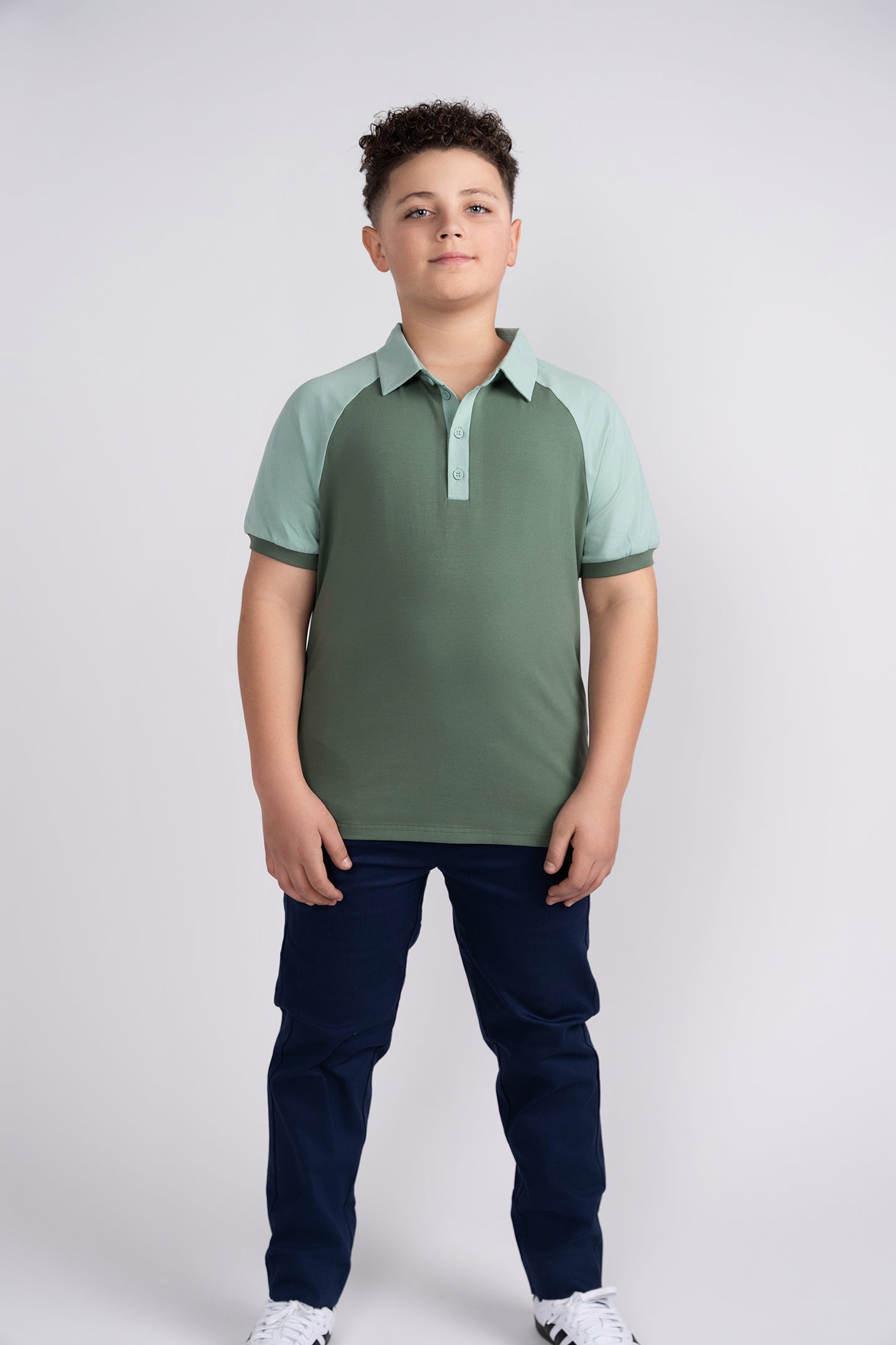 Jade Accent Shoulder Polo