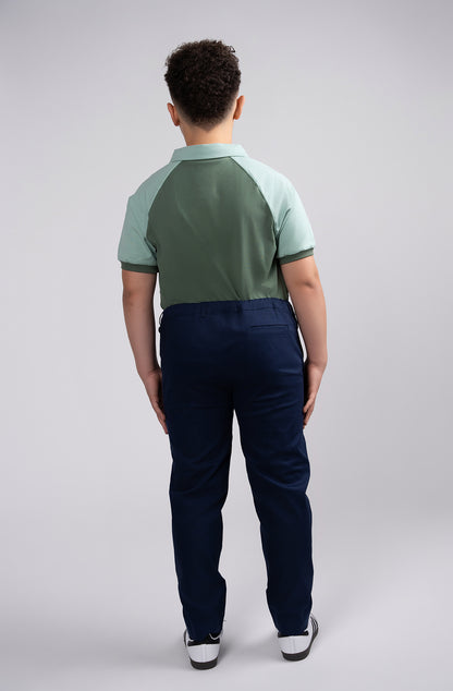 Navy Cotton Chino Pants