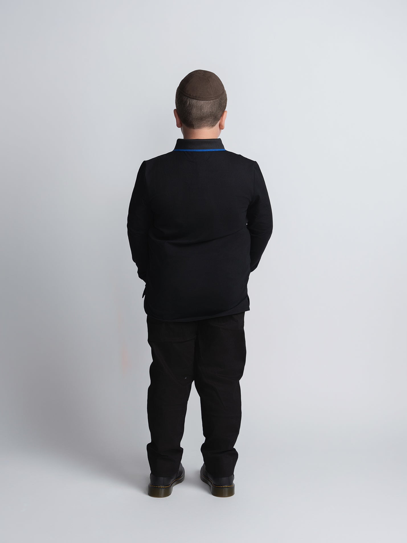 Black Cotton Chino Pants Husky Boys