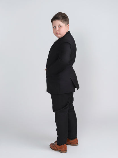 Black Double Breasted Dress Blazer Husky Boys