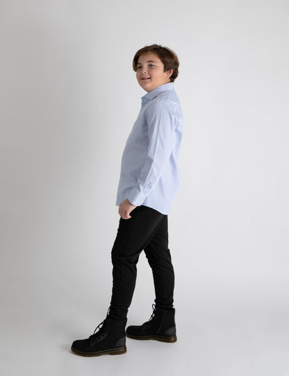 Black Flex Stretch Pants Husky Boys side