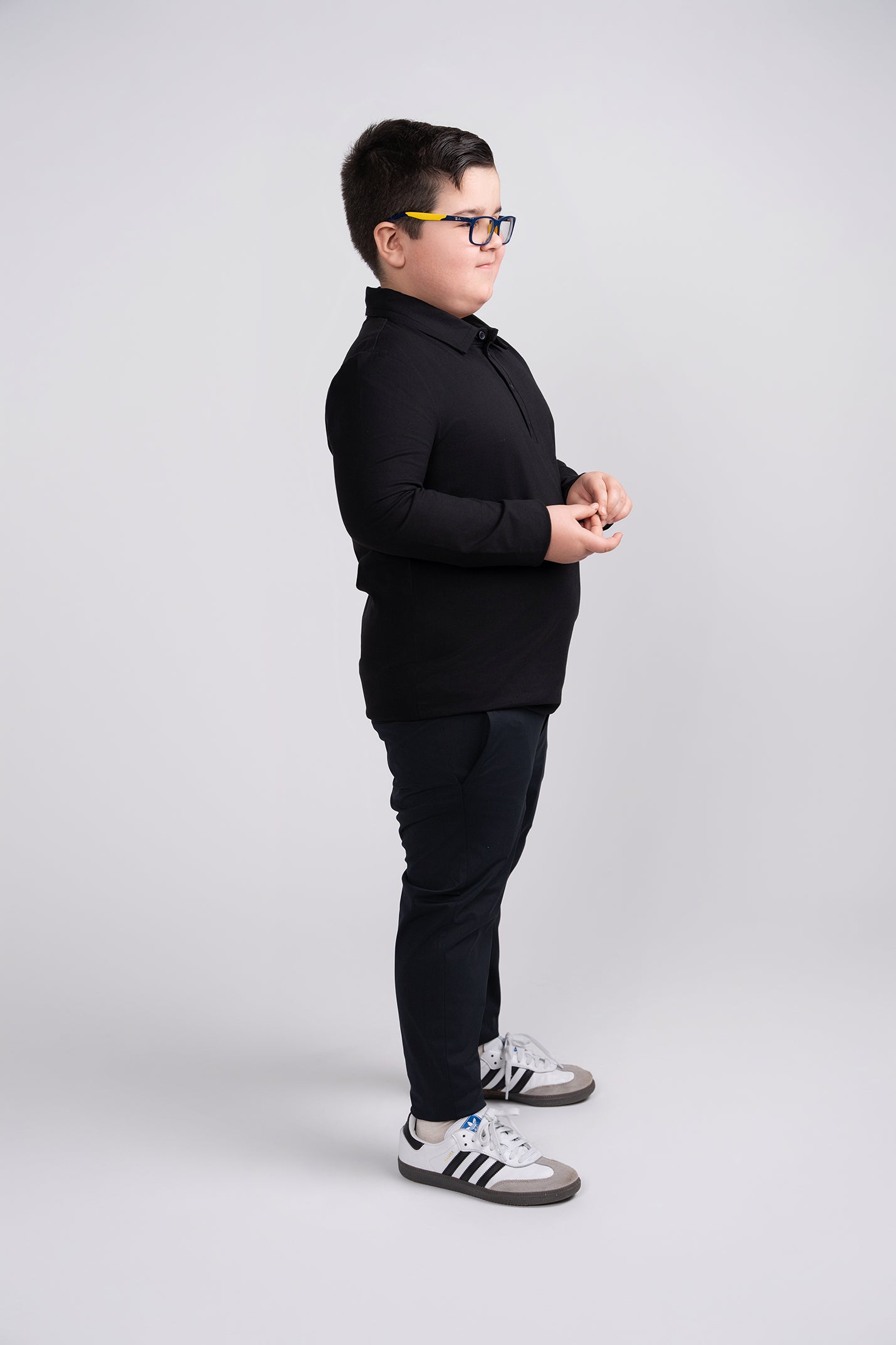 Black Layered Polo Husky Boys