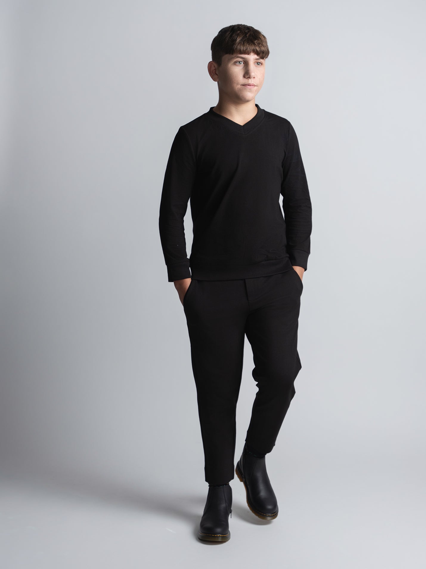 Black Stretch Pants Husky Boys