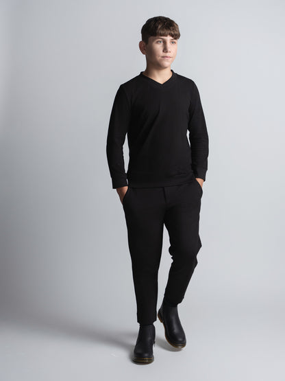 Black Stretch Pants Husky Boys