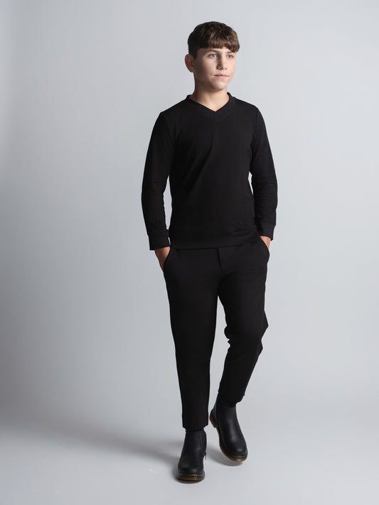 Black Stretch Pants Husky Boys