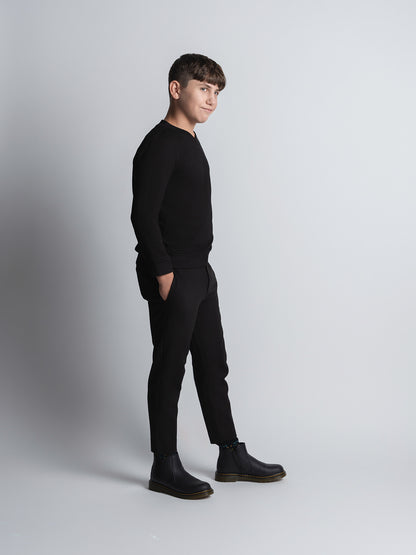 Black Stretch Pants Husky Boys