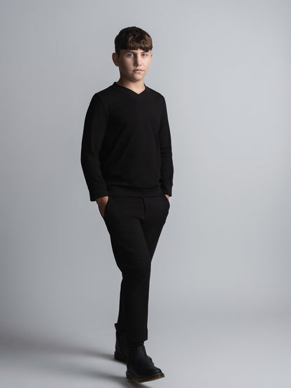 Black Stretch Pants Husky Boys