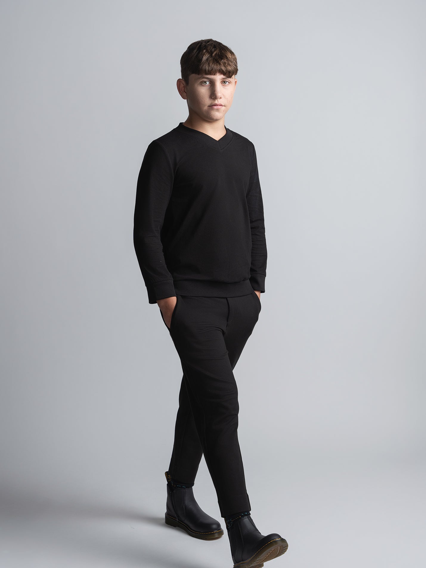 Black Stretch Pants Husky Boys