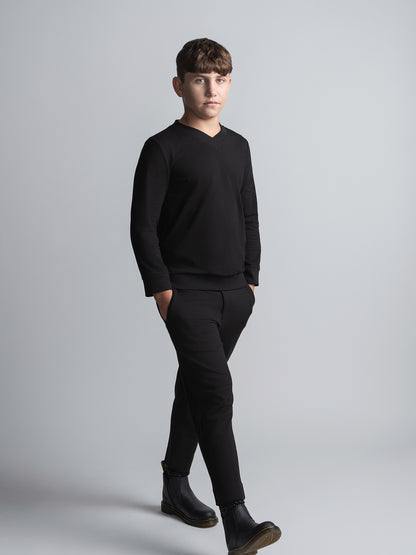 Black Stretch Pants Husky Boys