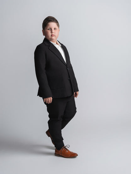Black Suit Blazer Husky Boys