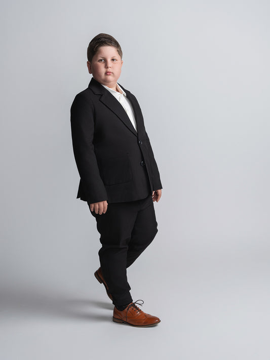 Black Suit Blazer Husky Boys