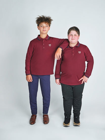 Burgundy Patch Polo