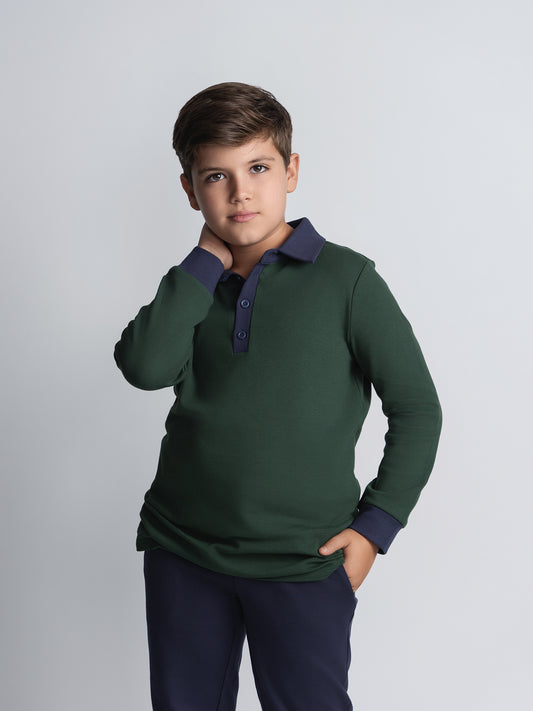 Classic Forest Green Polo Husky Boys