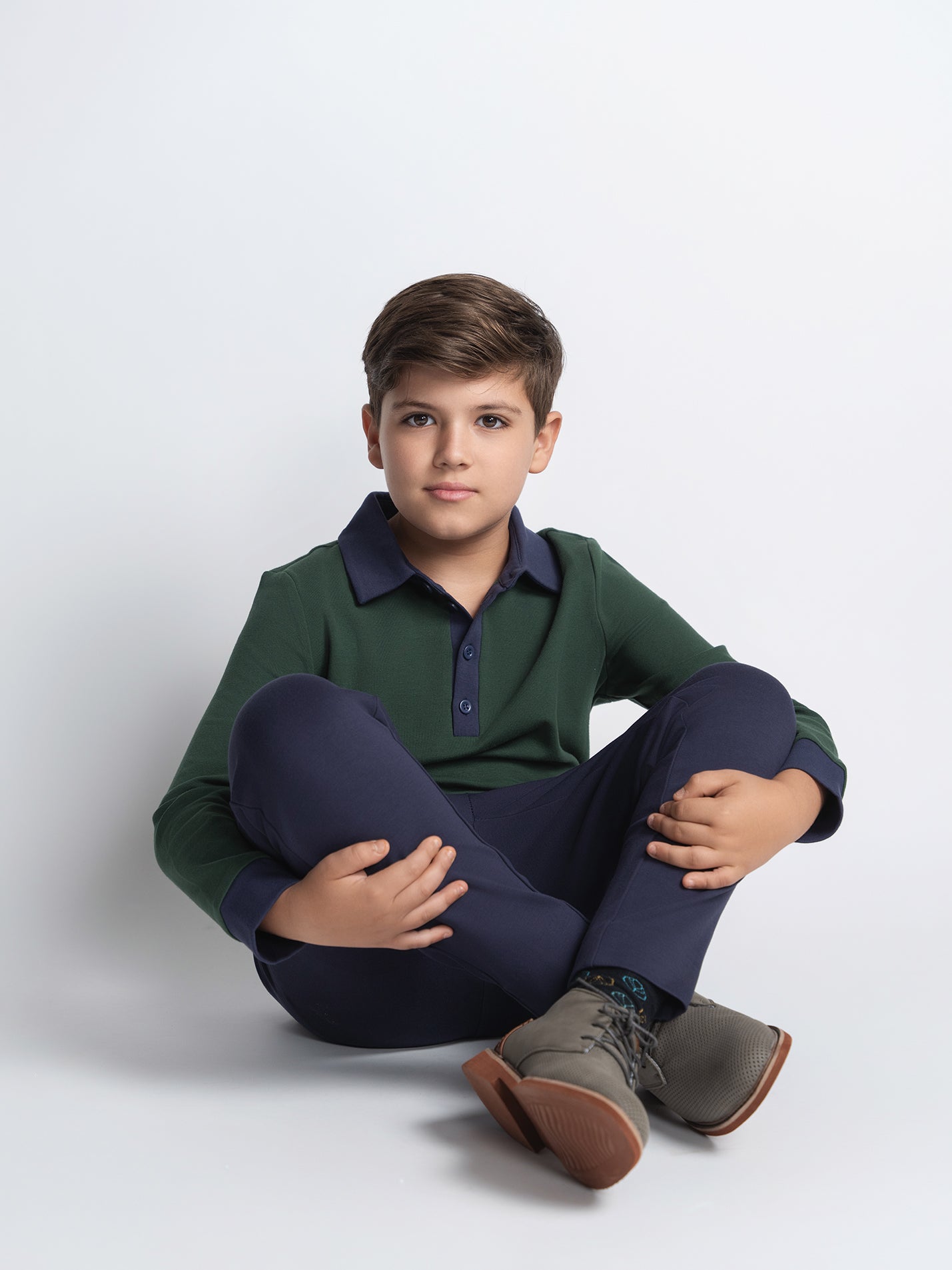 Classic Forest Green Polo Husky Boys