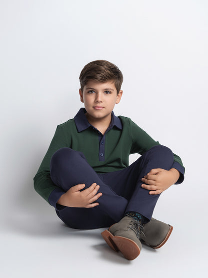 Classic Forest Green Polo Husky Boys