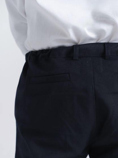 Dark Navy Suit Pants Husky Boys back close up