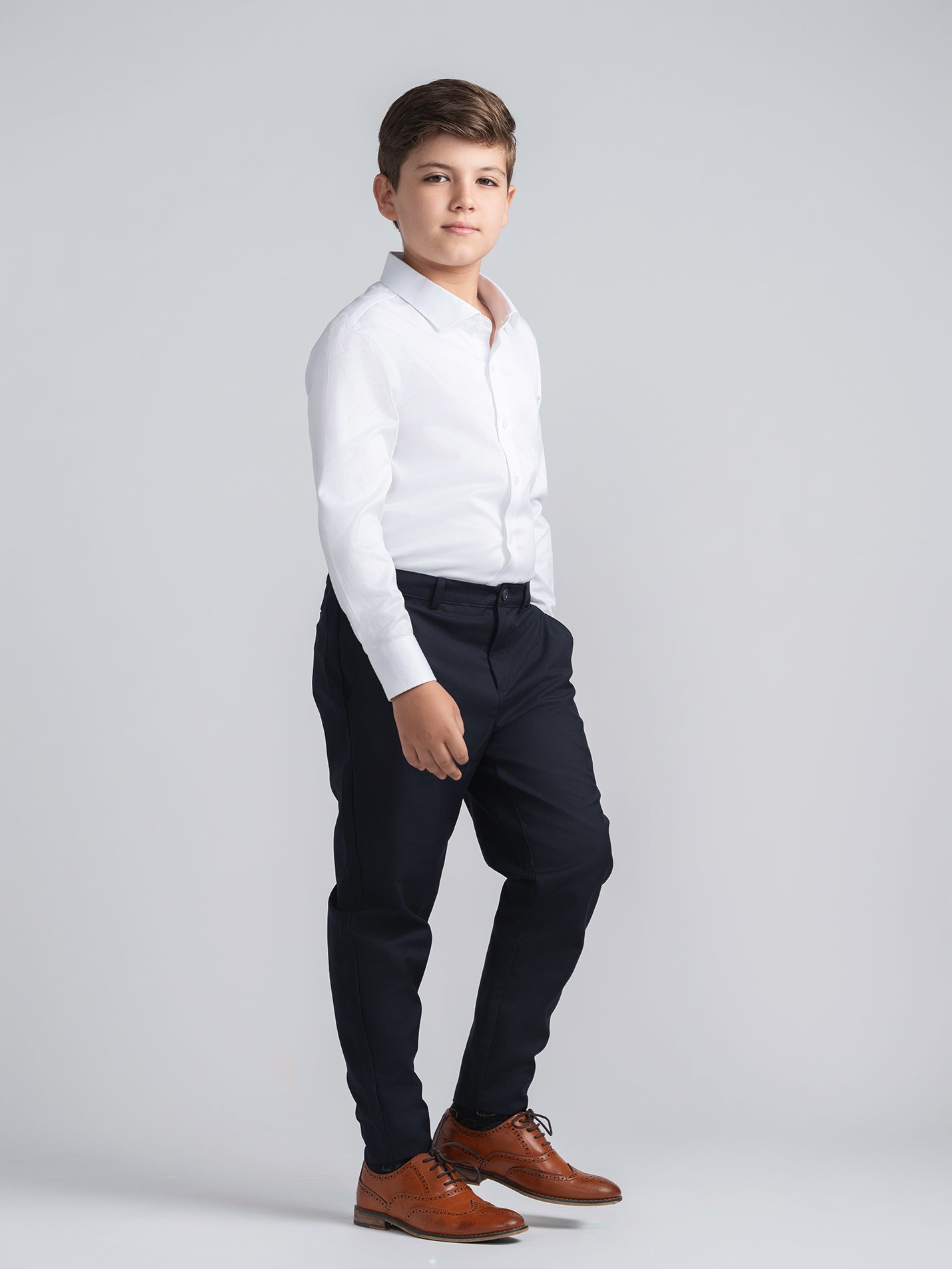 Dark Navy Suit Pants Husky Boys side