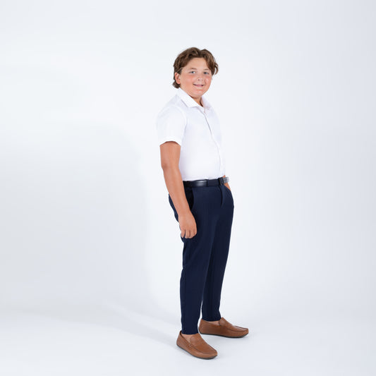 Navy Pinstripe Dress Pants