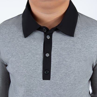 Gray Polo With Black Trim