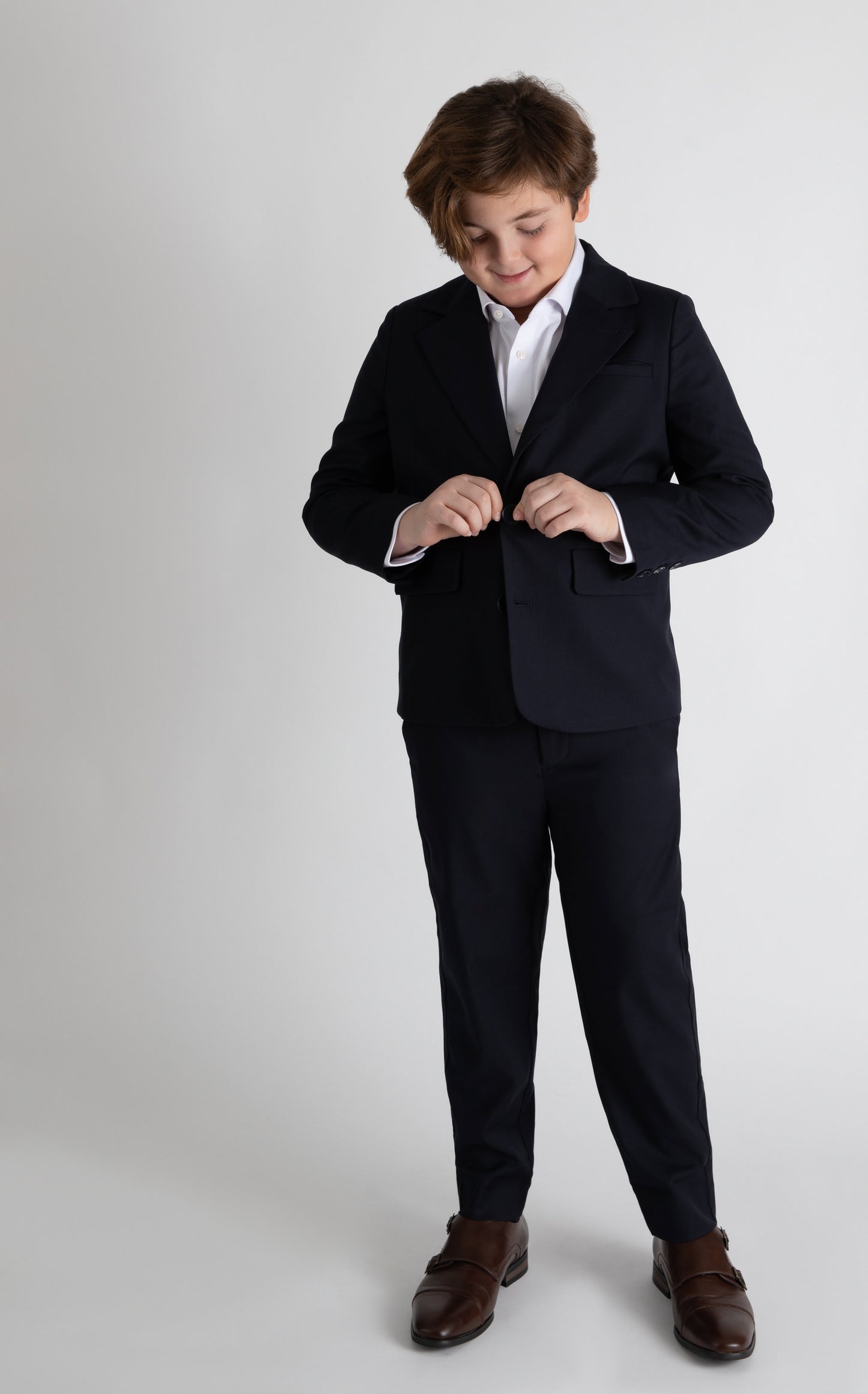 Dark Navy Twill Dress Pants