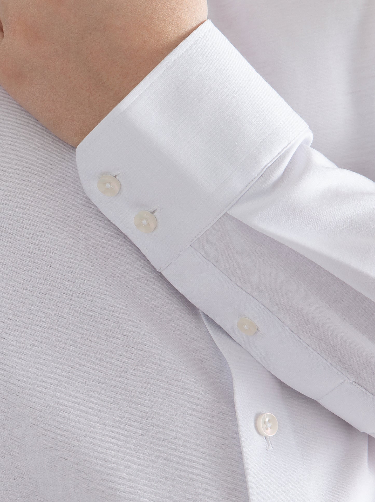 White Knit Dress Shirt