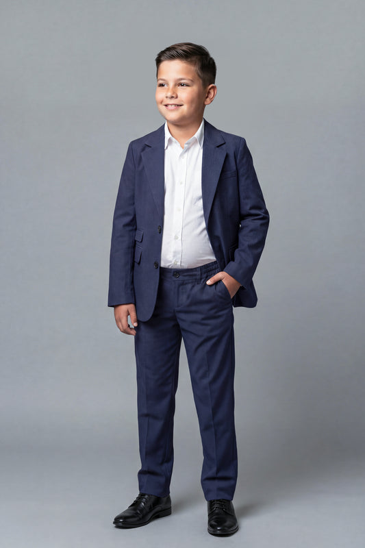 Navy Dress Pants Jogger Waistband