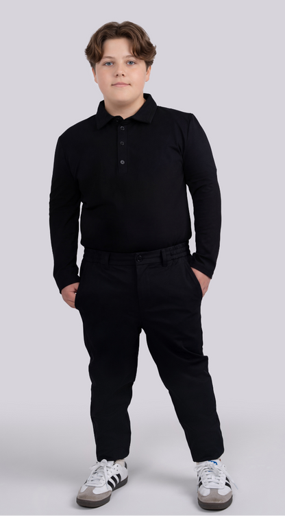 Very Dark Navy Flex Stretch Pants Jogger Waist