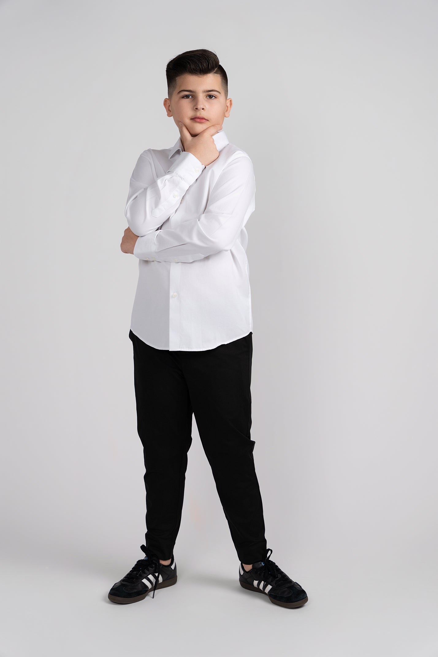 White Non-Iron Dress Shirt Husky Boys