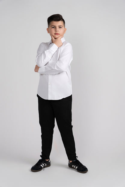 White Non-Iron Dress Shirt Husky Boys