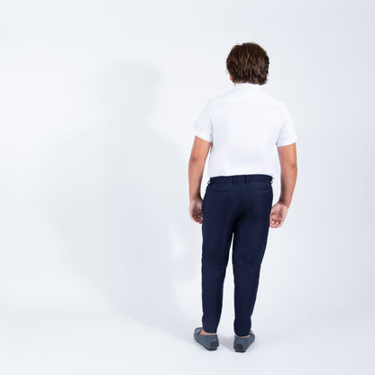 White Non-Iron Short Sleeve Dress Shirt Husky Boys