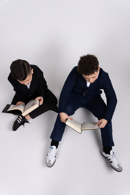 mofi black knit cardigan husky boys