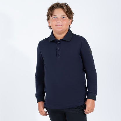 navy Logo Polo husky boys