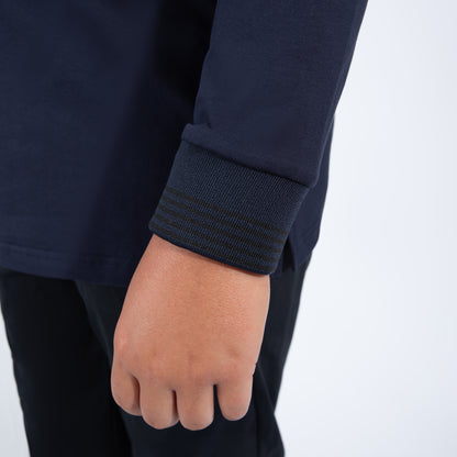 navy Logo Polo husky boys