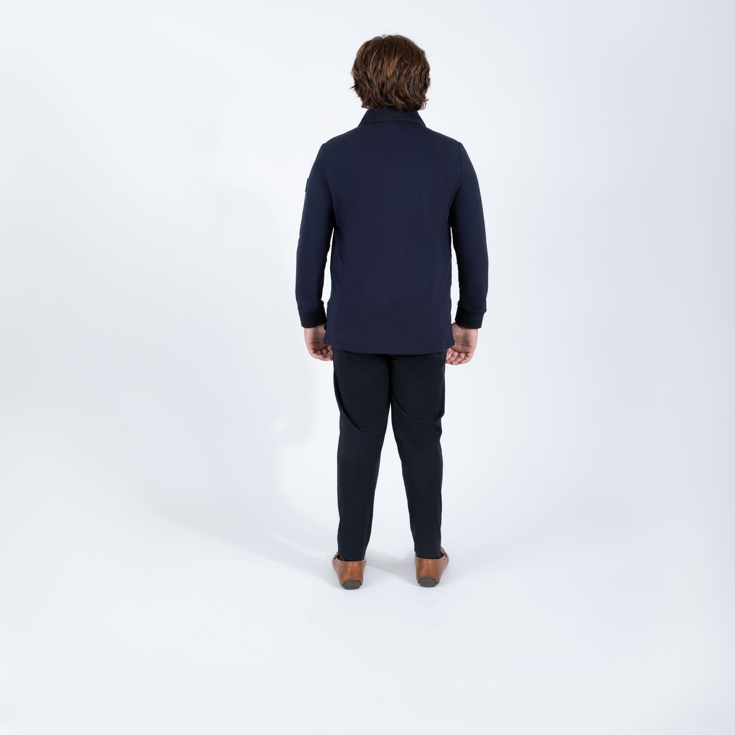 navy Logo Polo husky boys