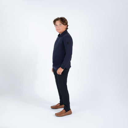 navy Logo Polo husky boys