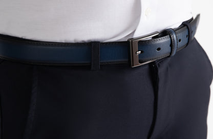 navy twill husky boys dress pants belted