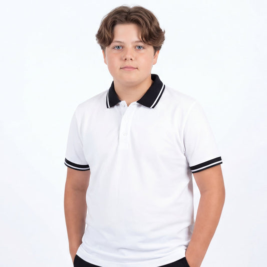 White Trim Polo