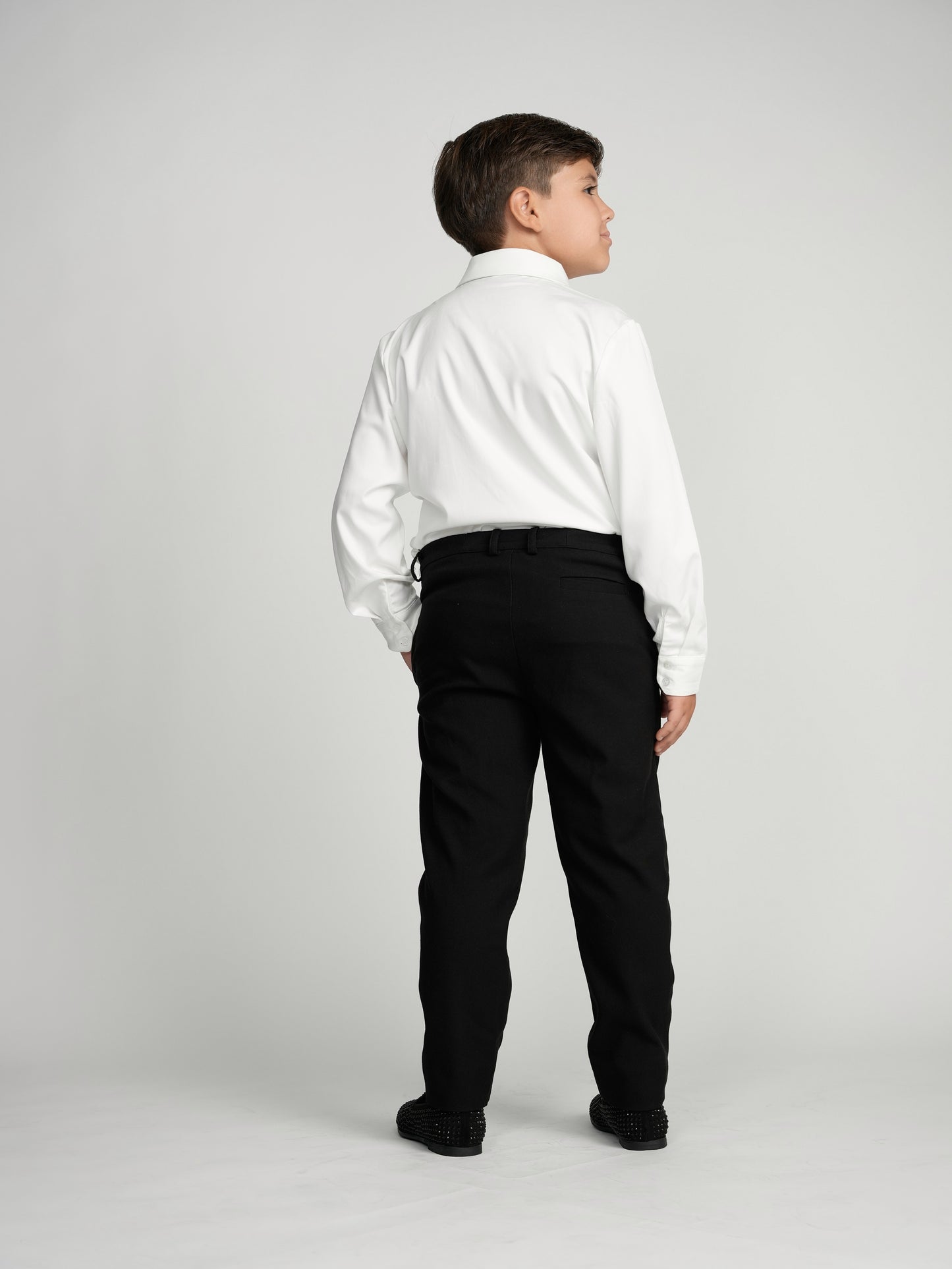 Classic Black Dress Pants Husky Boys