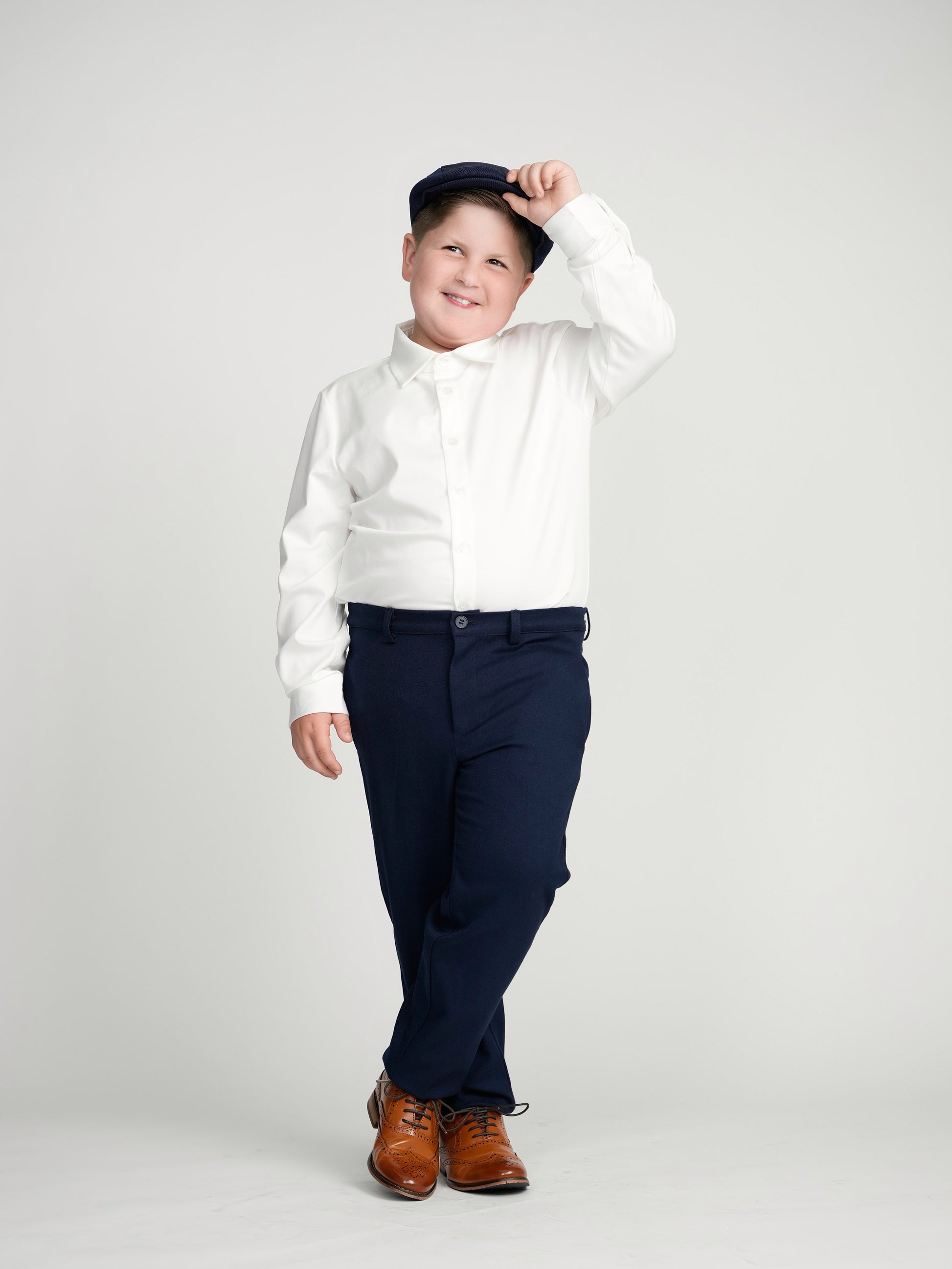 Classic Navy Dress Pants Husky Boys