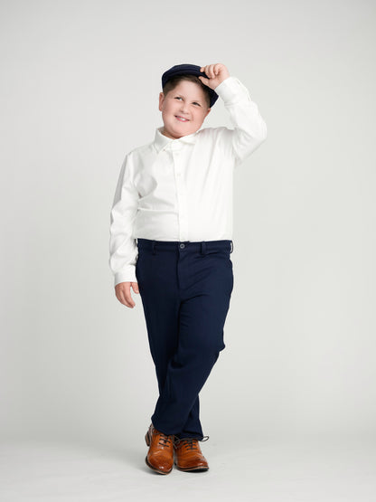 Classic Navy Dress Pants Husky Boys