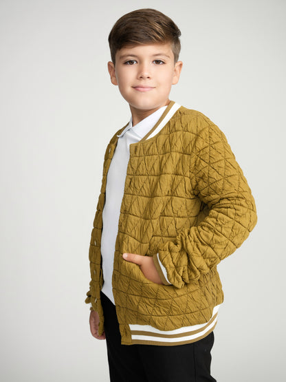 Golden Brown Varsity Bomber Husky Boys