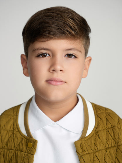 Golden Brown Varsity Bomber Husky Boys