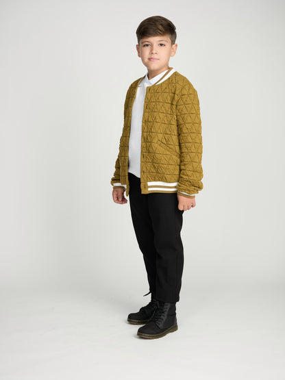 Golden Brown Varsity Bomber Husky Boys