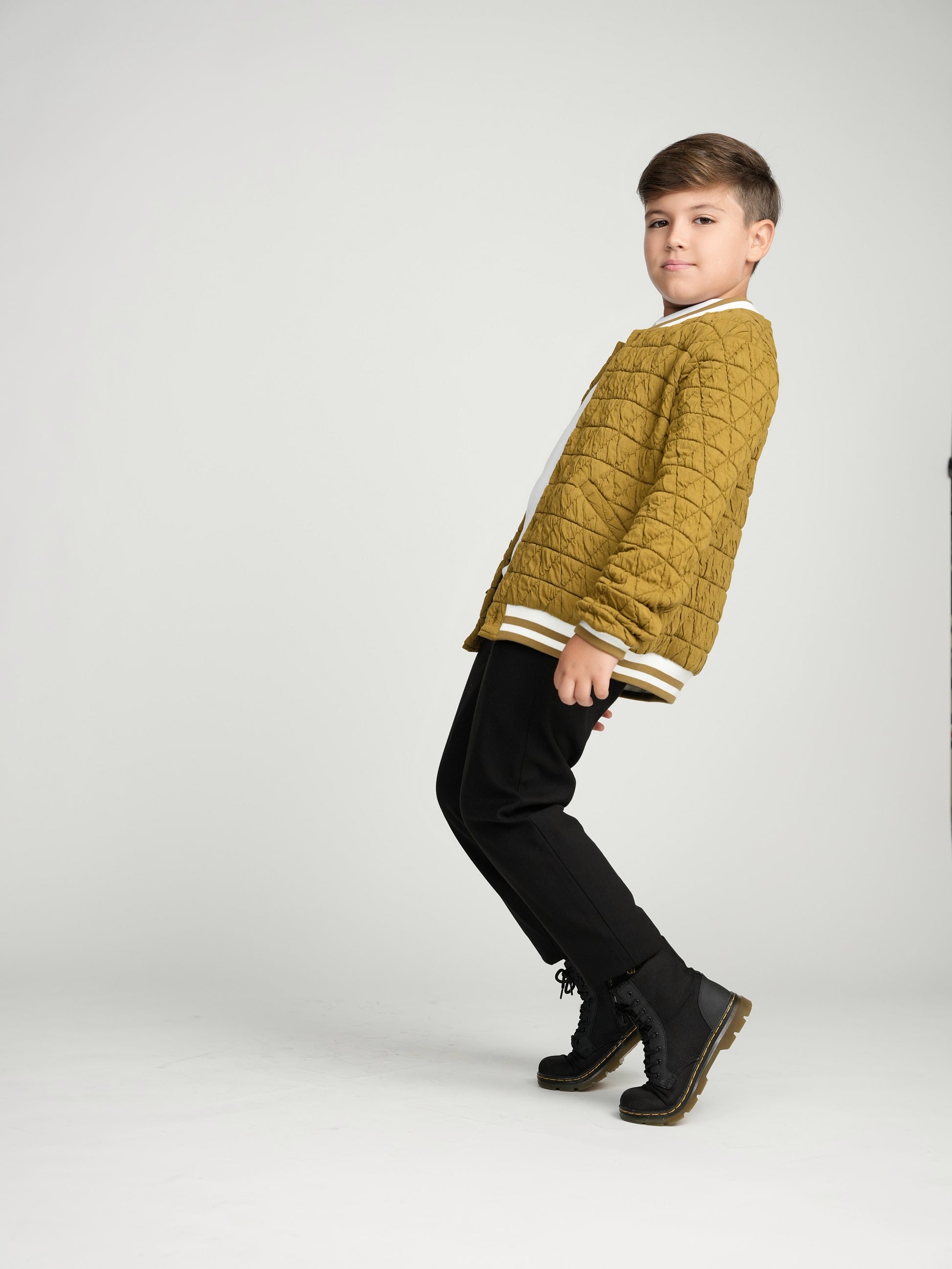 Golden Brown Varsity Bomber Husky Boys