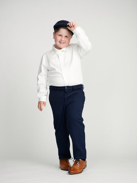 Dark Blue And Navy Suit Trouser Casual Clothing Ideas With White Shirt  Striped Pants  casual