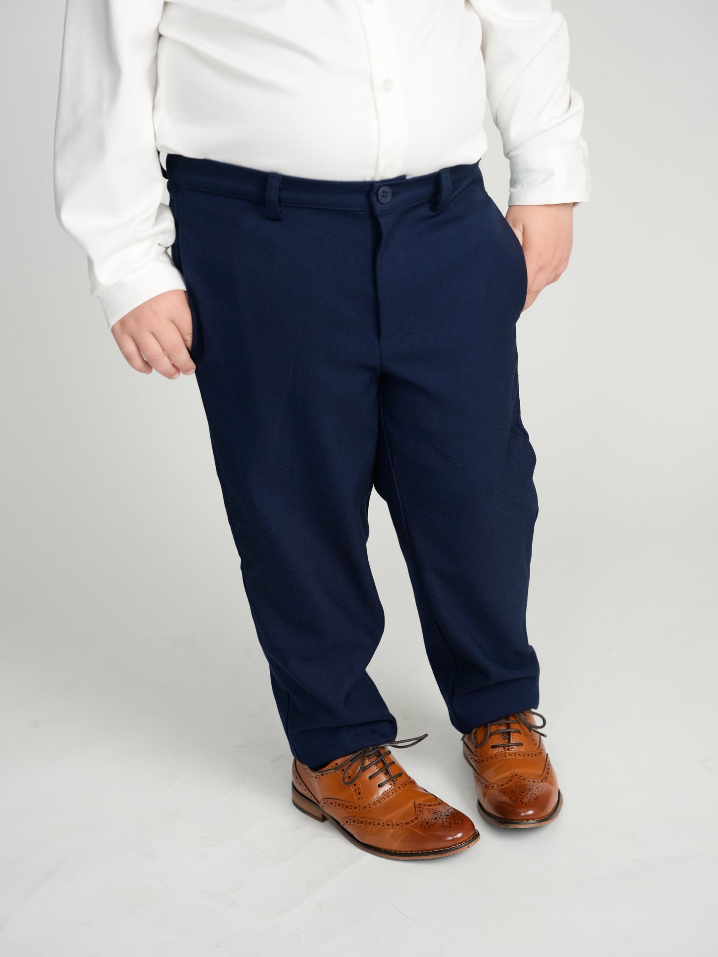 Classic Navy Dress Pants Husky Boys