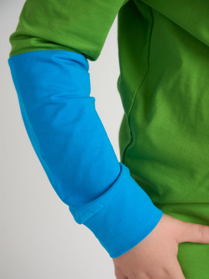 Emerald Color Block Polo Long Sleeve