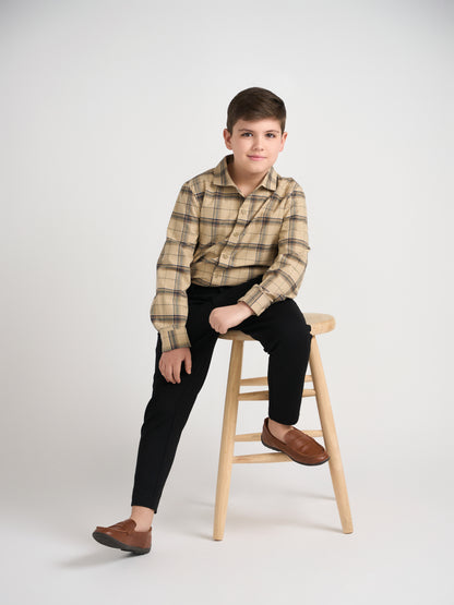 Plaid Button Down Shirt Husky Boys